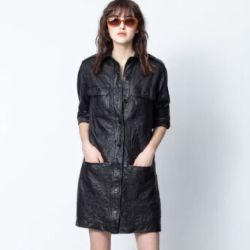 Zadig & Voltaire leather coat